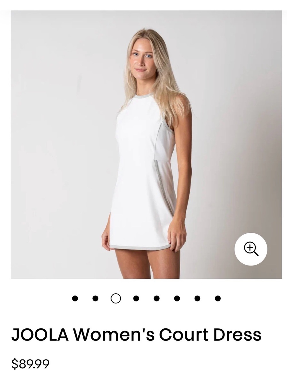 JOOLA Women's White Tennis Dress – Sleek Court Style
